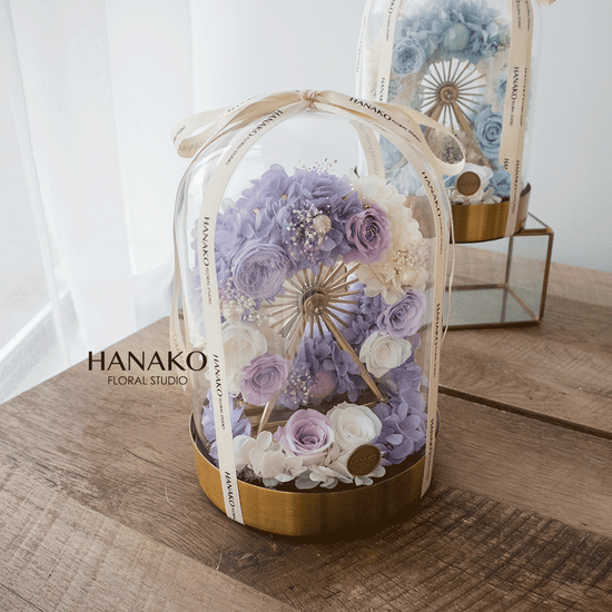 LONDON EYE PERSERVED FLOWER CLOCHE
