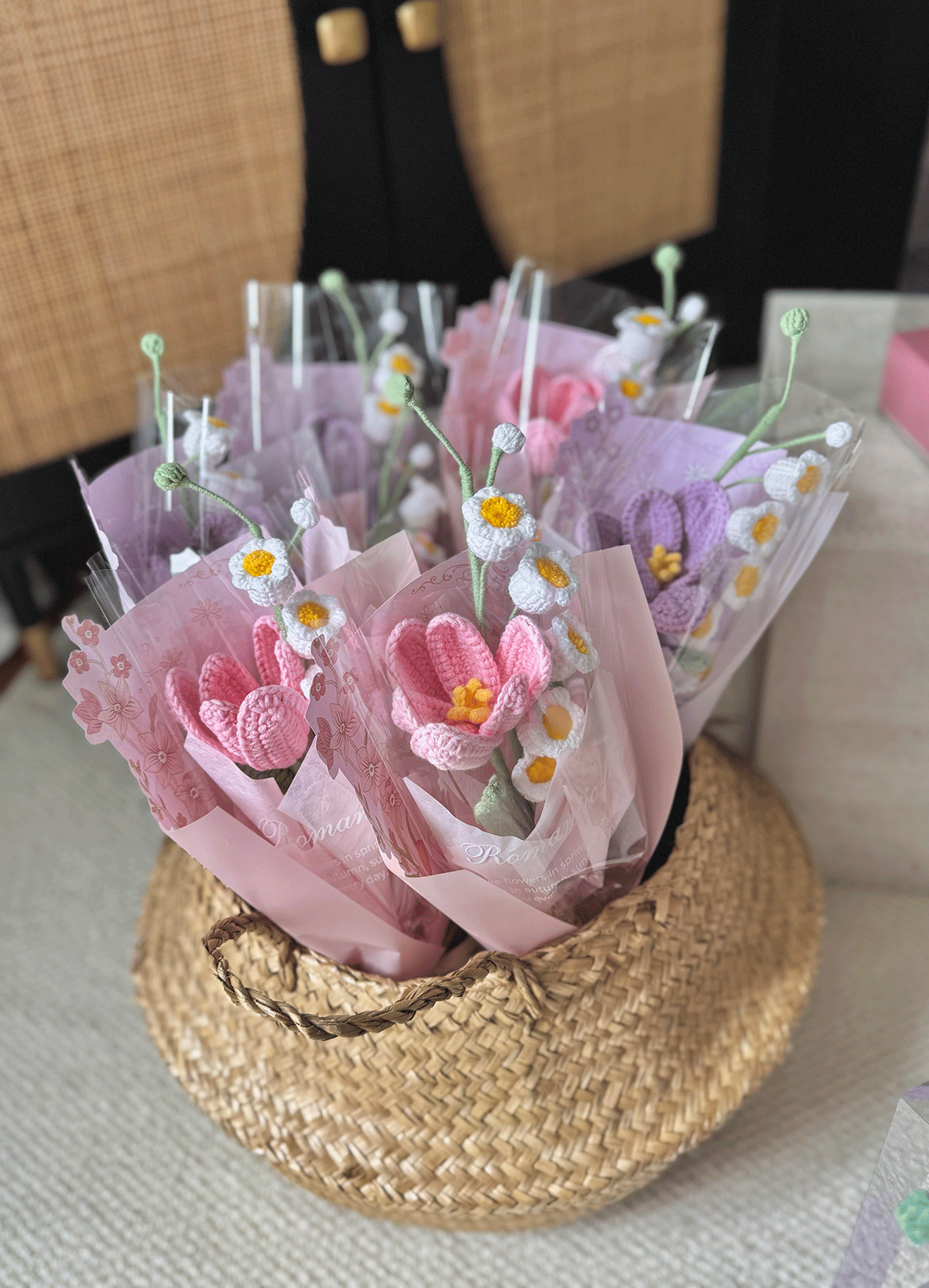 Mini Crochet Flower Duo – Sweet Pair