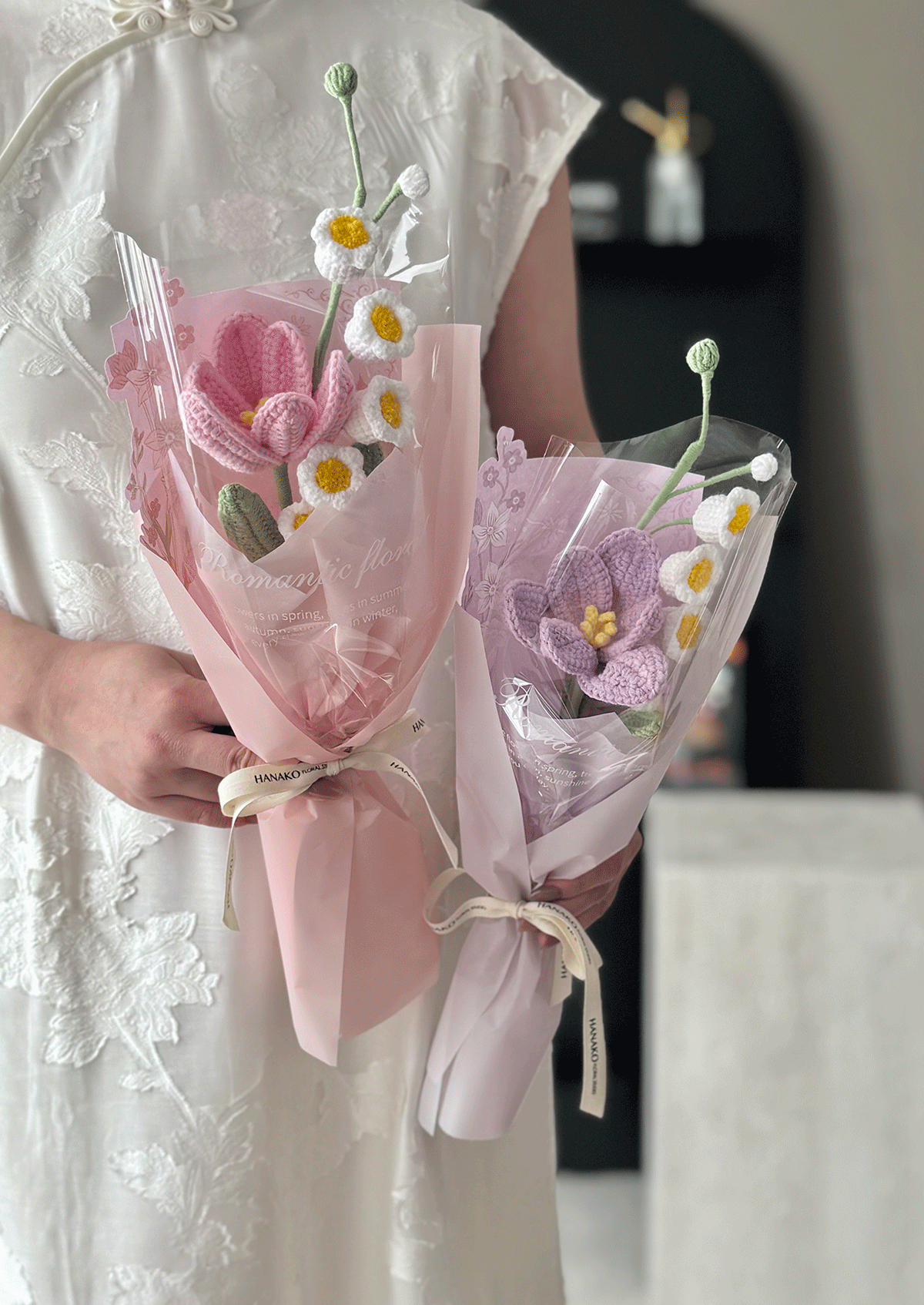 Mini Crochet Flower Duo – Sweet Pair