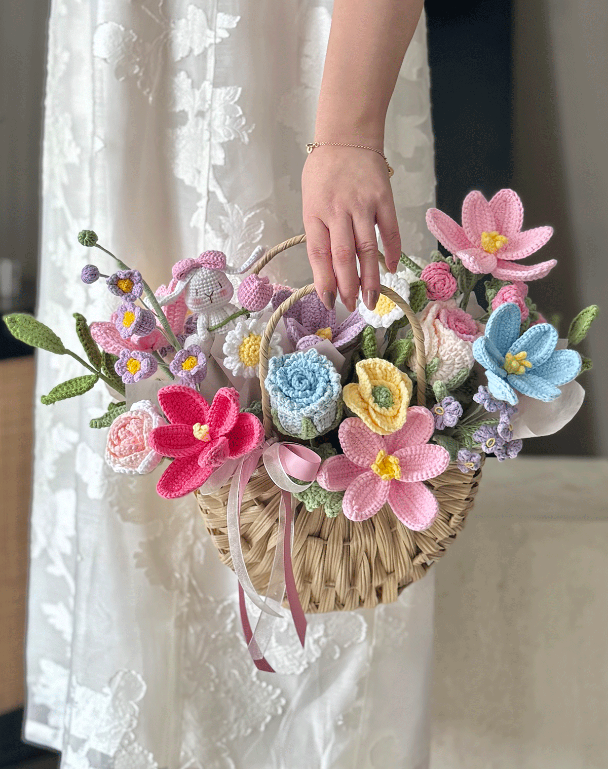 Crochet Flower Basket – Sweet Bloom