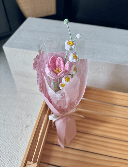 Mini Crochet Flower Duo – Sweet Pair