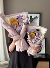 Crochet Graduation Bear Bouquet - Purple