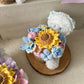 Bloom Companion Basket – Crochet Flowers & Plush