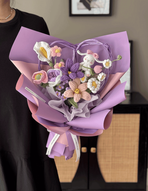 Bunny Love Crochet Bouquet