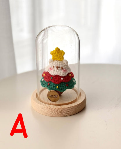 Adorable Mini Crochet Christmas Tree with Cloche