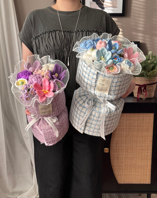 Russian Style Crochet Flowers Bouquet