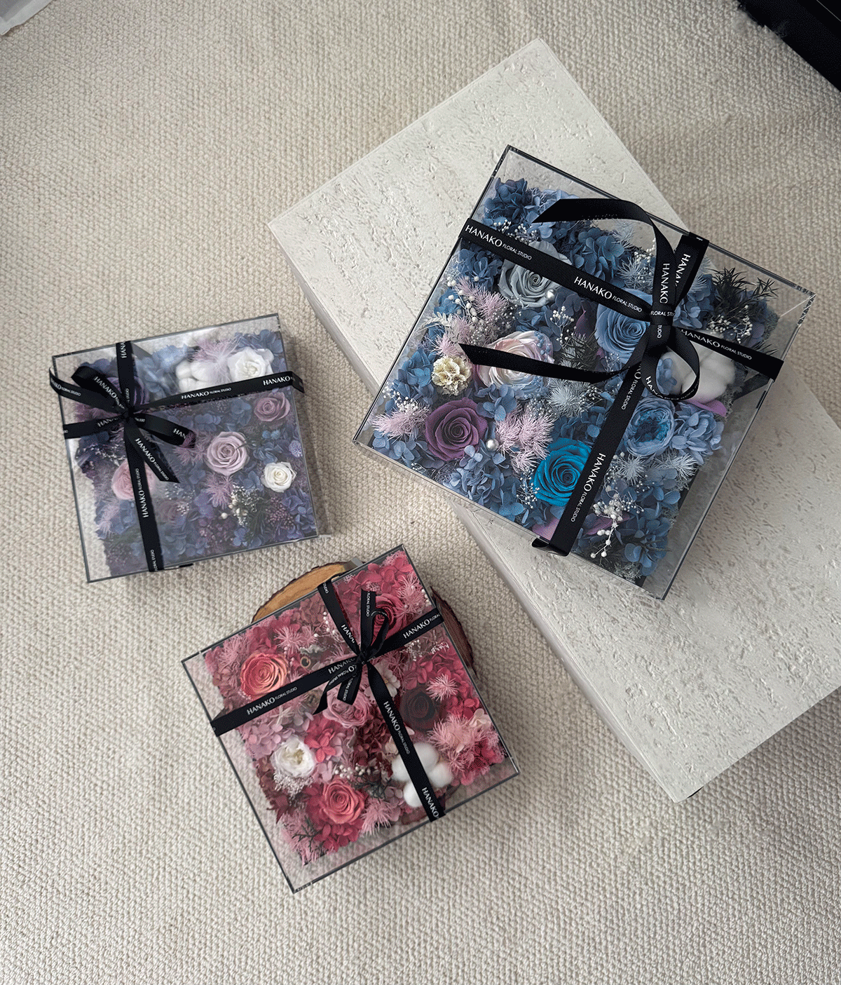 Transparent Garden Preserved Flower Acrylic Box